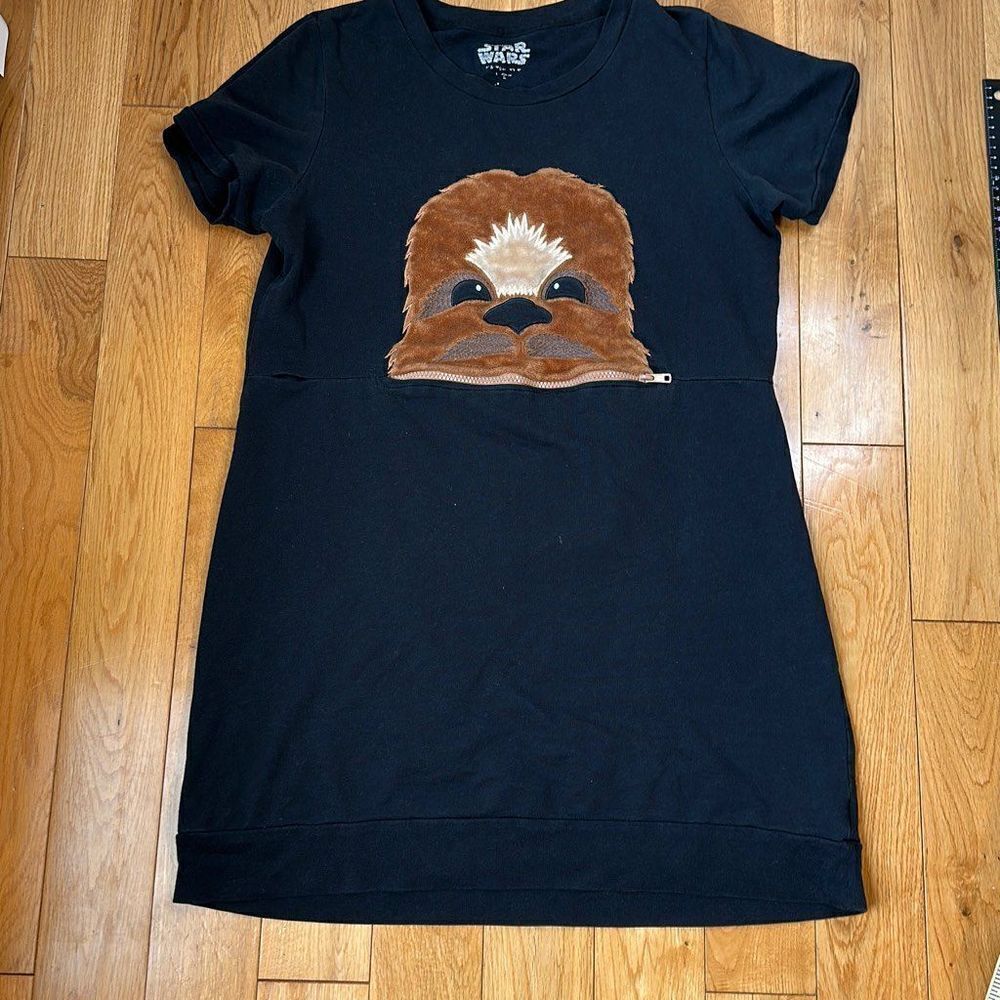 Star Wars Chewie casual dress night gown sz s-m (6-10) sleepy shirt Chewbacca